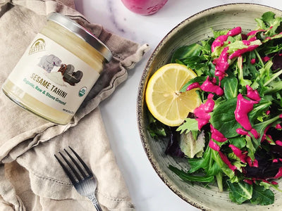 Love Your Body with this Lemony Roasted Beet Tahini Dressing