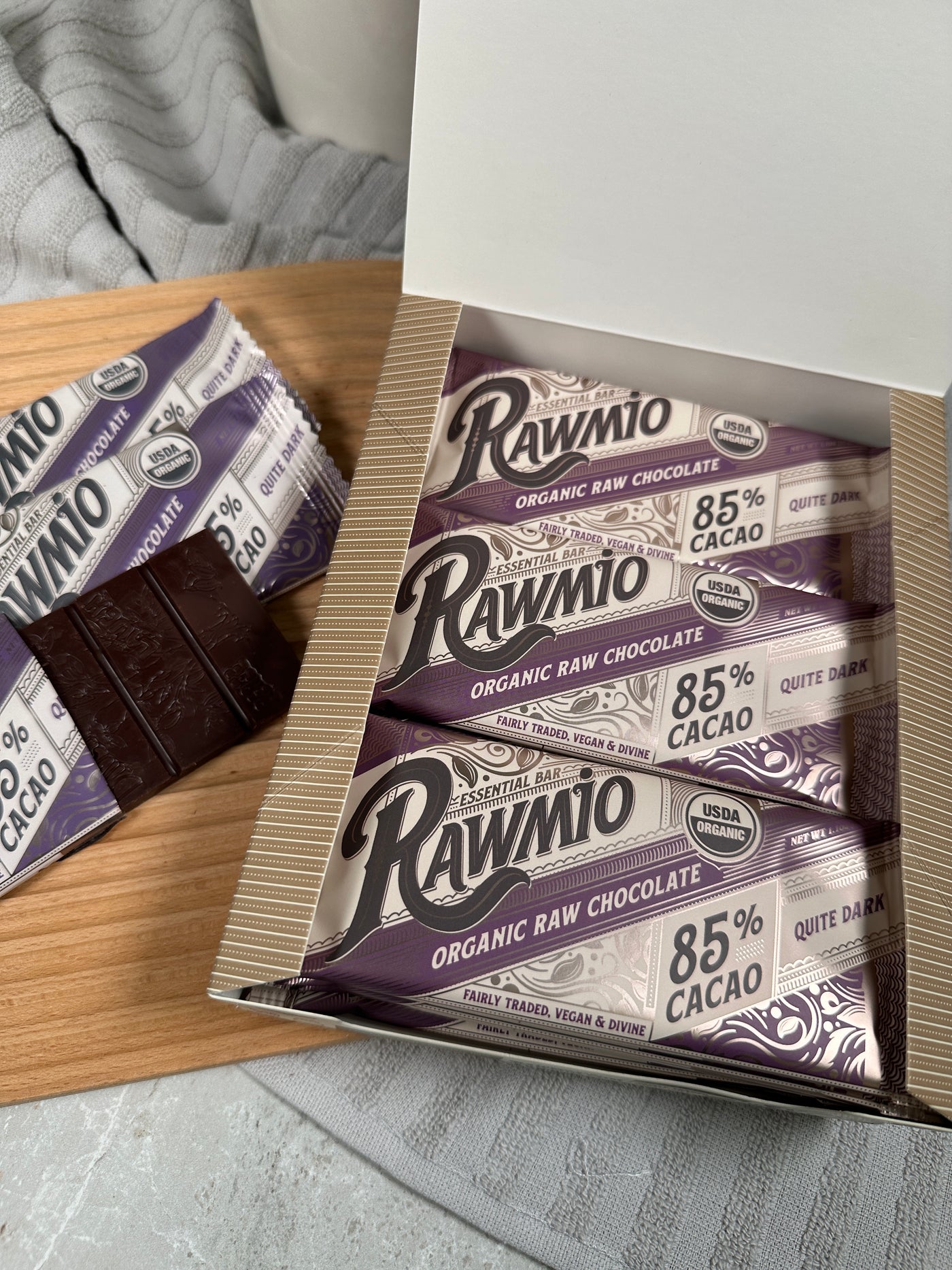 Rawmio chocolate essential bars