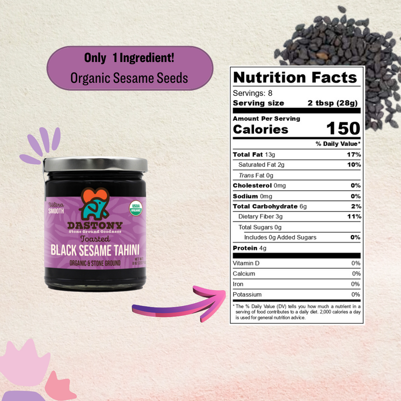 Organic Raw Black Sesame Seed Butter