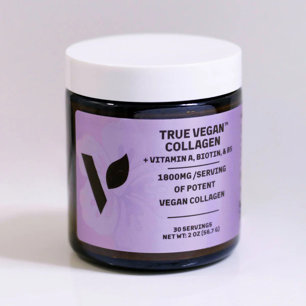 Veggimins True Vegan Collagen powder, 2 oz jar — plant based collagen supplement made from hibiscus extract