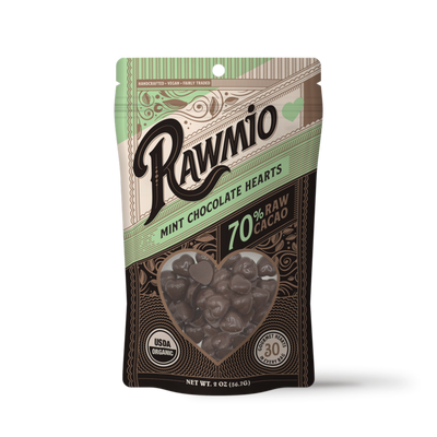 Raw Mint Chocolate Hearts