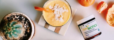 Say Farewell to Summer with a Gut Healthy Probiotic Orange Creamsicle Coconut Shake