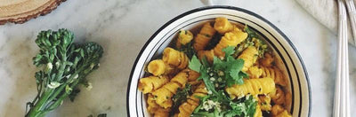 Fall Comforts: Quinoa Pasta with Broccoli and Smokey Tahini Cheeze Sauce (Gluten-free, Vegan!)