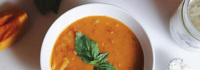 A Roasted Tomato Coconut Pumpkin Soup To Warm Your Core (Vegan, Paleo, Gluten Free!)