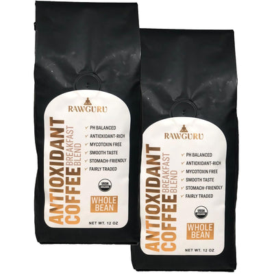 Organic Antioxidant Coffee Breakfast Blend | Whole Bean | 12oz