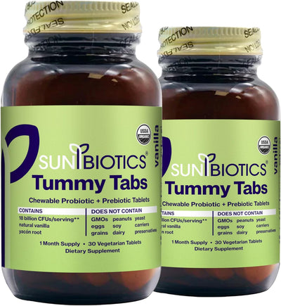 Tummy Tabs - Vanilla Probiotic with Prebiotics - 30 ct