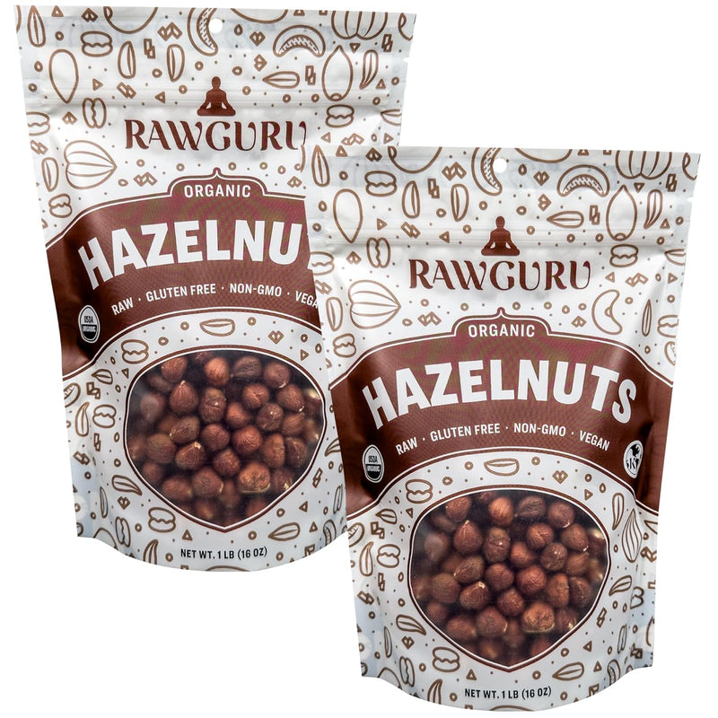 Raw Organic Hazelnuts - 16 oz