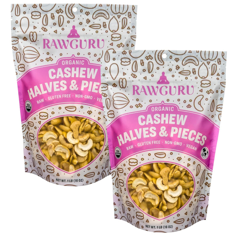 Raw Organic Cashew Halves | 16 oz