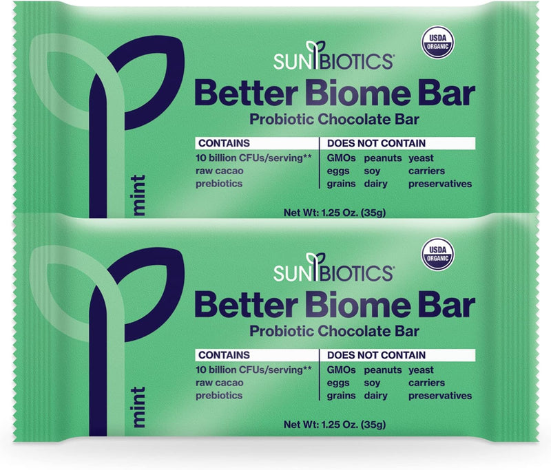 Better Biome Bar - Probiotic Chocolate Bar - Mint