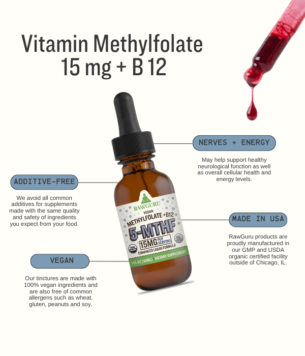 Organic Methylfolate 15mg + B12