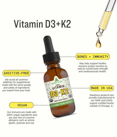 Organic Nano Vitamin D3 + K2 Tincture