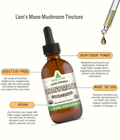Organics Lion's Mane Mushroom Tincture - 60 ML