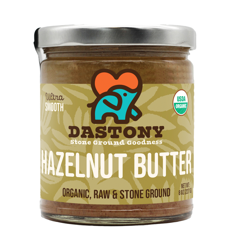 dastony raw stone ground organic hazelnut butter smooth