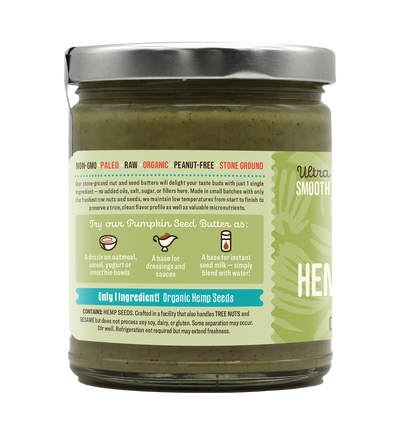 recipe dastony organic raw stone ground hemp seed butter