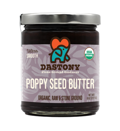 dastony organic raw stone ground poppy seed butter