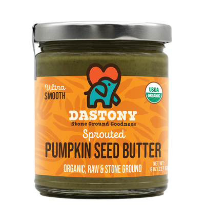 dastony organic raw stone ground sprouted pumpkin seed butter smooth 