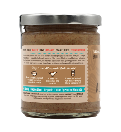 recipe dastony organic raw stone ground sprouted almond butter