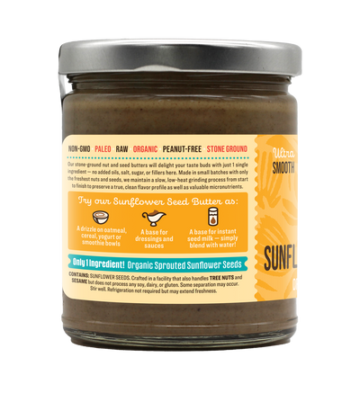 recipe dastony organic raw stone ground sprouted sunflower seed butter