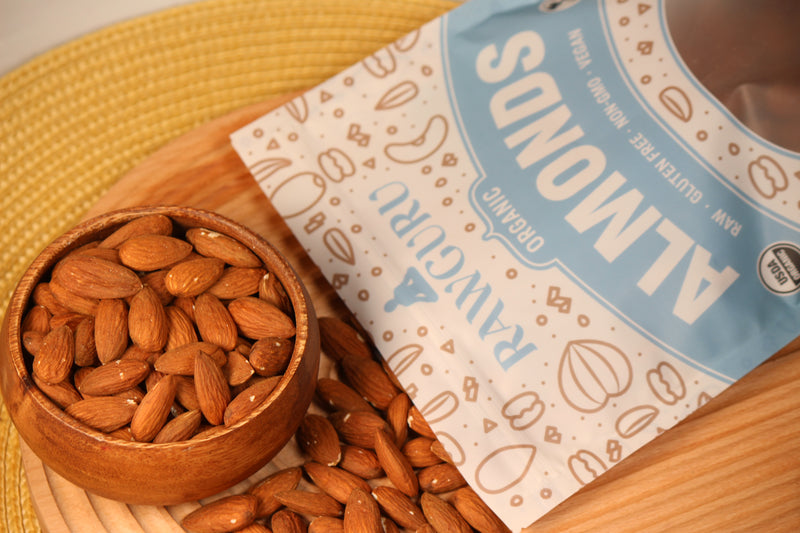 Raw Organic Almonds open box