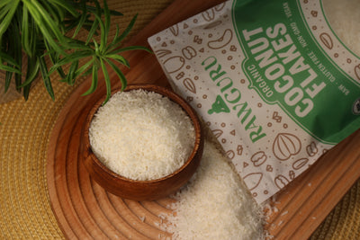 Raw Organic Coconut Flakes open box