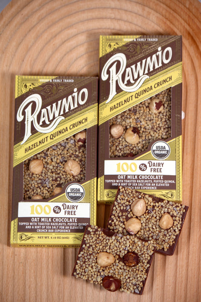 Pieces of delicious Hazelnut Quinoa Crunch Chocolate Bark