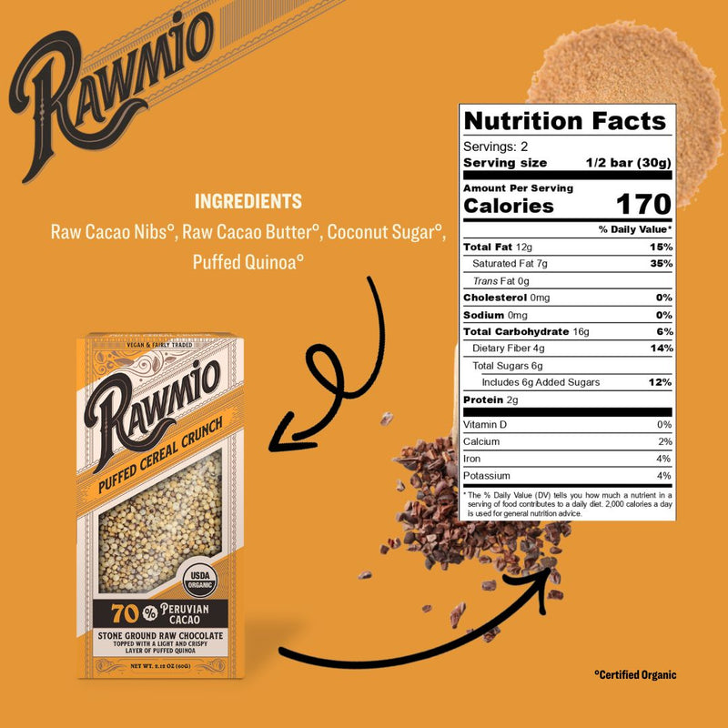 Package with ingredients and nutrition facts