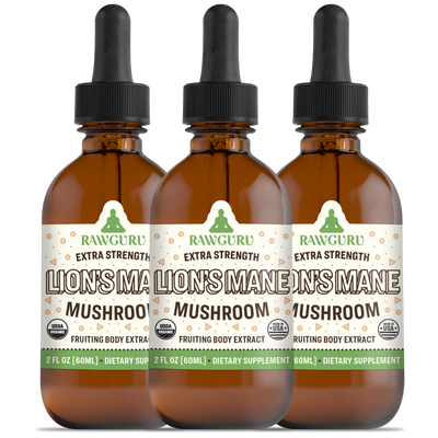 Organics Lion's Mane Mushroom Tincture - 60 ML (3 Month Supply)