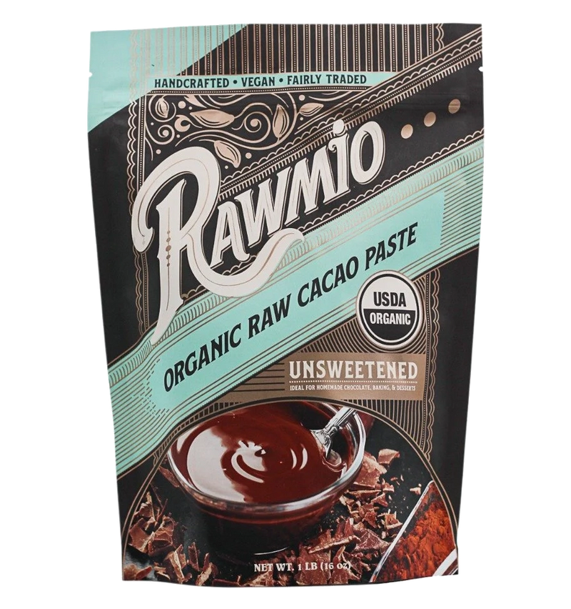 rawmio organic raw cacao paste unsweetened