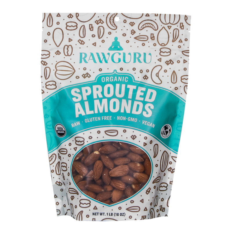 organic vegan raw sprouted almonds