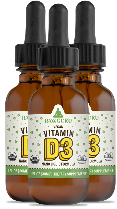 Organic Nano Vitamin D3 Tincture (3 Month Supply) 3 SKU