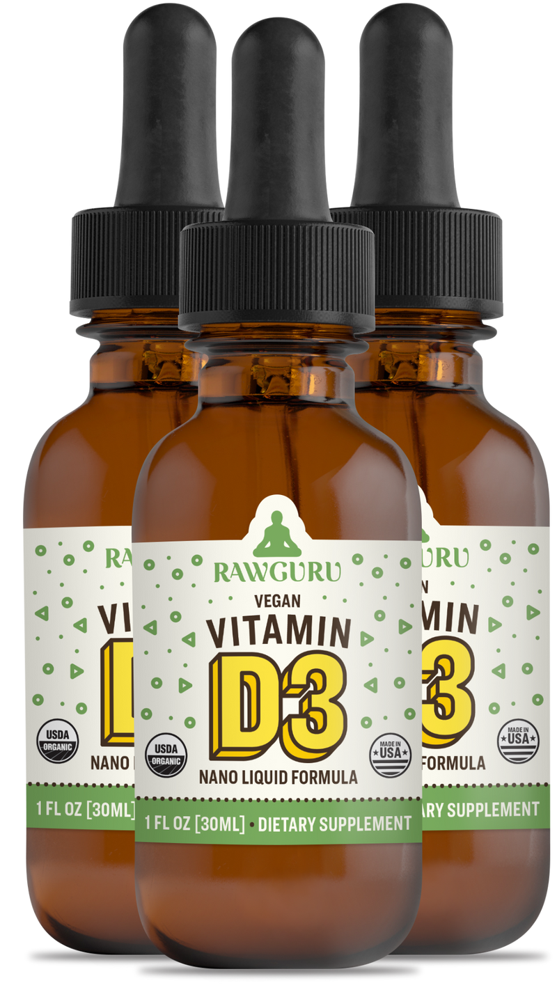 Organic Nano Vitamin D3 Tincture (3 Month Supply) 3 SKU