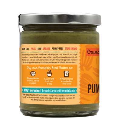 Organic Crunchy Sprouted Pumpkin Seed Butter