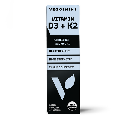 Veggimins Organic Nano Vitamin D3 + K2 Tincture - 1oz