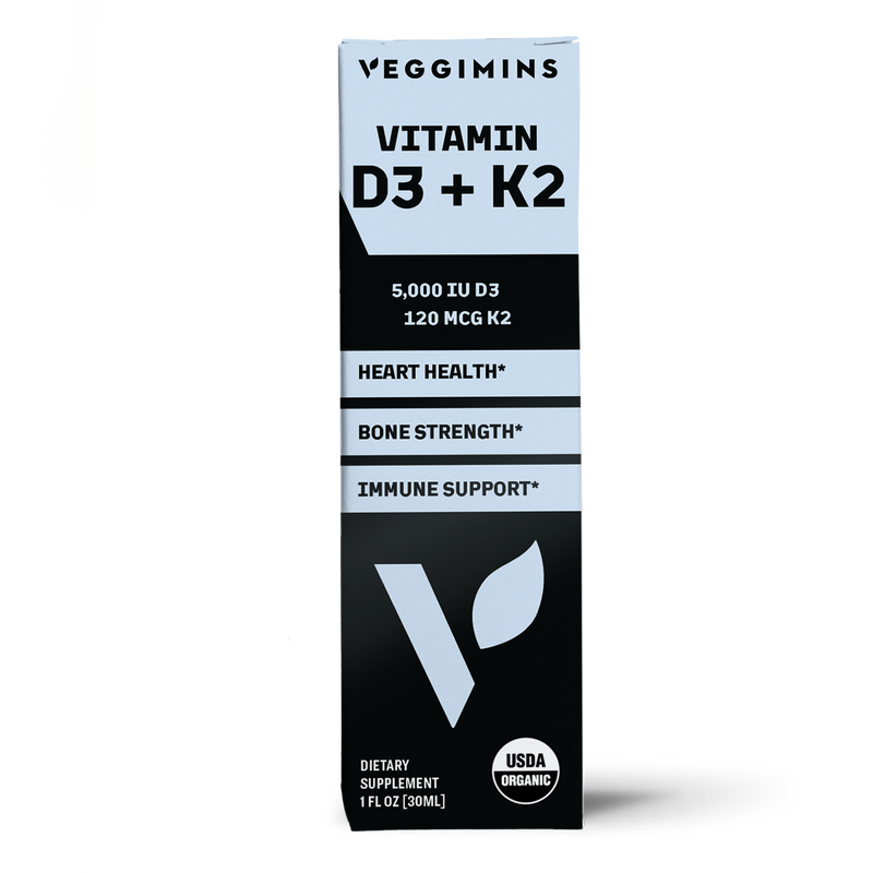 Veggimins Organic Nano Vitamin D3 + K2 Tincture - 1oz