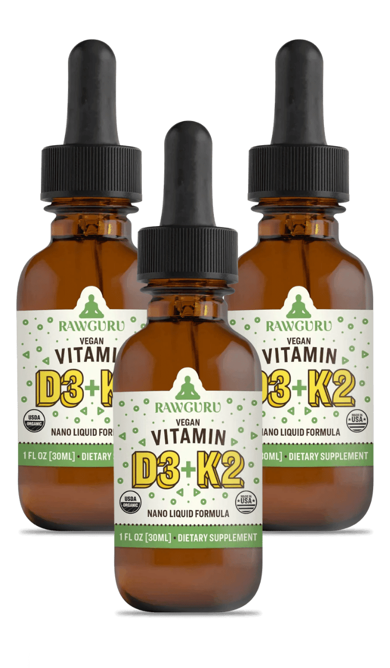 Organic Nano Vitamin D3 + K2 Tincture (3 Month Supply)