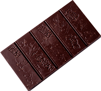 Delicious probiotic chocolate bar with mint