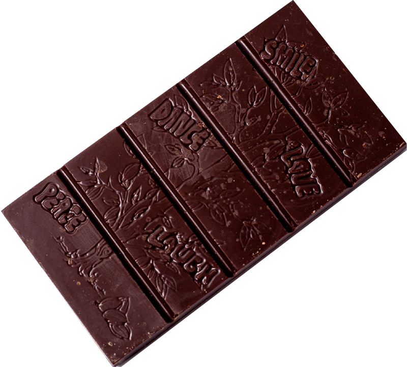 Delicious probiotic chocolate bar with mint