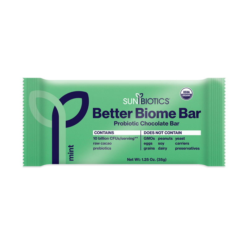 Sunbiotics Better Biome Bar mint.