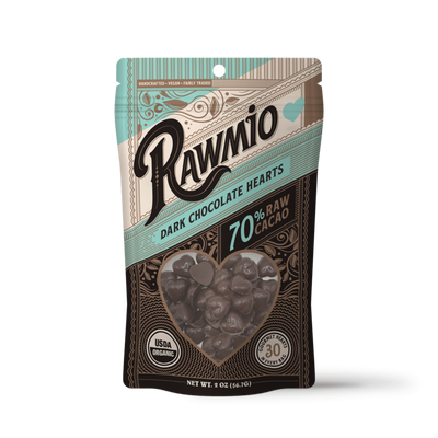 raw chocolate heart